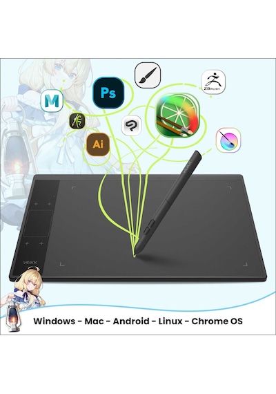 Veikk A30 10 x 6" Grafik Tablet
