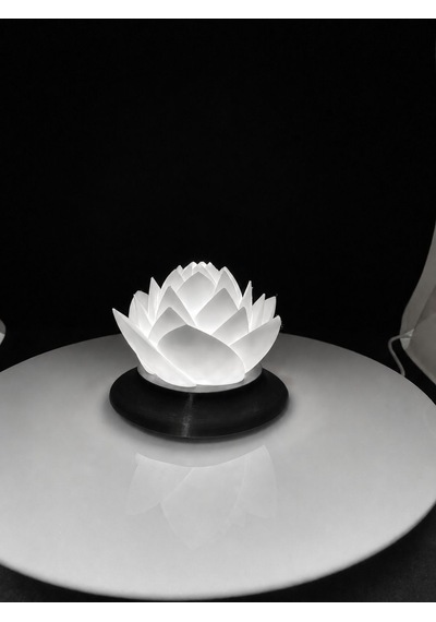 Printlab3d-lotus Mumluk Beyaz -  Siyah