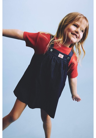 Defacto Pamuklu Denim Elbise Kız Bebek H2701a526smnm34 Mavi-nm34