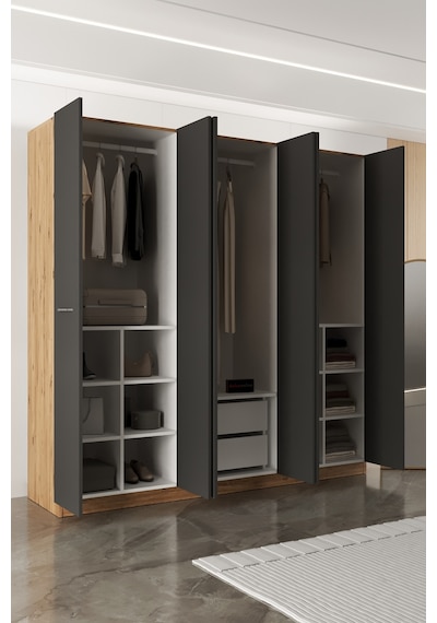 Aeka Ae-2191 Hisar Aynalı 6 Kapaklı Çok Bölmeli Askılı Ve Raflı Geniş Hacimli Gardırop 210x210 Cm Atlantik Çam - Antrasit Aeka Ae-2191 Hisar Aynalı 6 Kapaklı Çok Bölmeli Askılı Ve Raflı Geniş Hacimli Gardırop 210x210 Cm Atlantik Çam - Antrasit