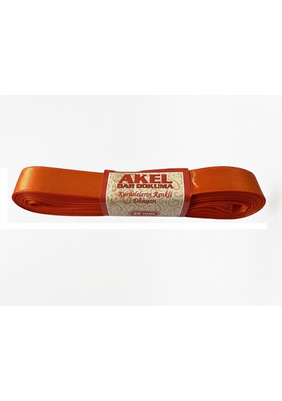 Akel Dar Dokuma Turuncu Saten Kurdele - 2 Cm. X 10 Metre - 3 Adet Tüm Yaşlar