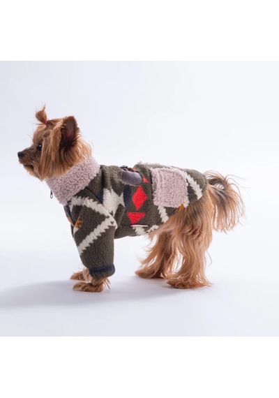 Pawstar Haki Chicago Ethnic Weave Küçük Irk Köpek Pofuduk Ceket