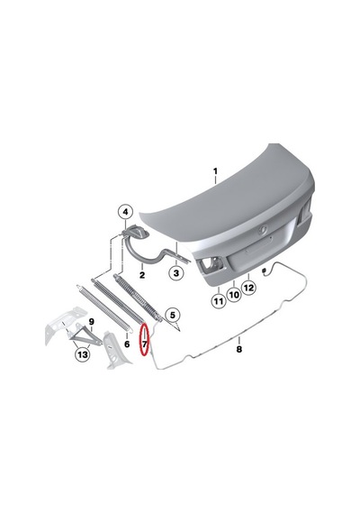 Bmw 5 Serisi Bagaj Kapak Amortisörü Yan Sanayi F10.F18 -51247204 546598877