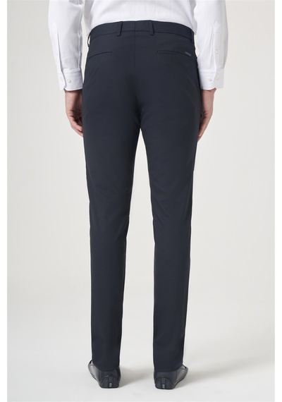 İmza Lacivert Yan Cep Slim Fit Esnek Chino Pantolon 1003260154