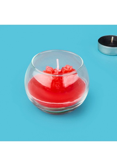Kalp Mum - Kırmızı - 7 Cm Çok Renkli