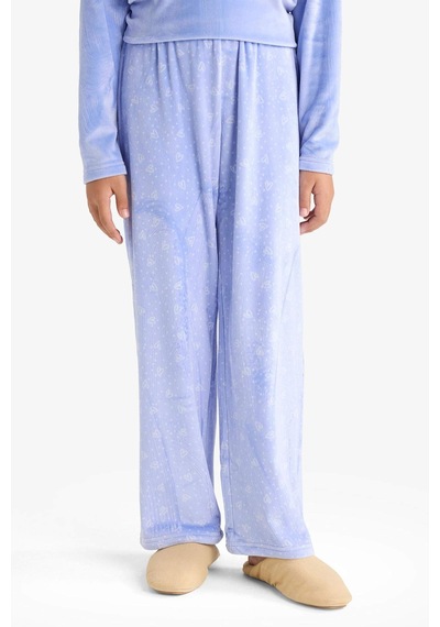 Defacto Pijama Takımı Polar Uzun Kollu Üst Uzun Alt Kız Çocuk D1068a825wnbe250 Mavi-be250