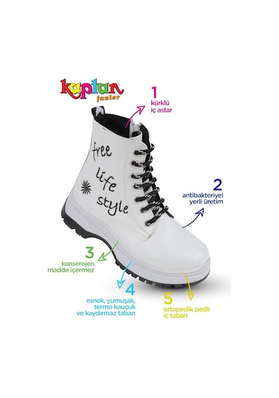 Kaptan Junior Kız Çocuk Botu Ortopedik Içi Kürklü (509562797)