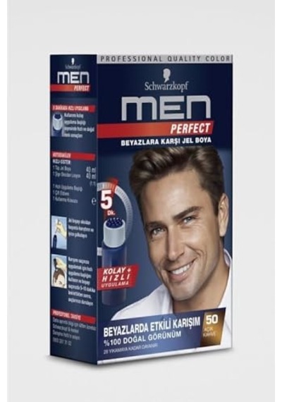 Schwarzkopf Saç Boyası 50- Açık Kahve -kolay Ve Hızlı Beyaz Kapama - 2 Adet