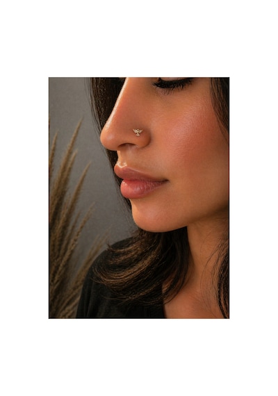 Altın Anka Kuşu Figür Geçmeli Hızma Burun Piercing 14 Ayar