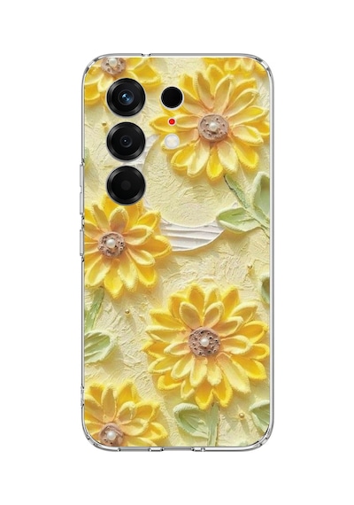 Tecno Camon 50 4g Uyumlu Rölyef Bahçesi Baskılı Silikon Kılıf Renkli