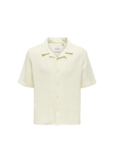 Only & Sons Erkek Onskyle Kısa Kollu Kendinden Desenli %100 Pamuk Gömlek 22029217 Krem Krem Only & Sons Erkek Onskyle Kısa Kollu Kendinden Desenli %100 Pamuk Gömlek 22029217 Krem Krem