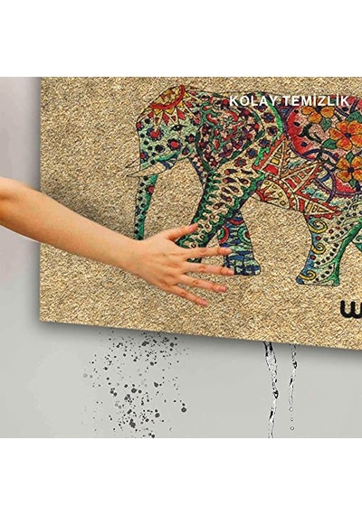 Monnhein Tasarımlı Dekoratif Kapı Önü Paspas, Dış Mekan/ev İçi/banyo/mutfak/yatak Odası/giriş Paspasları Re Çok Renkli