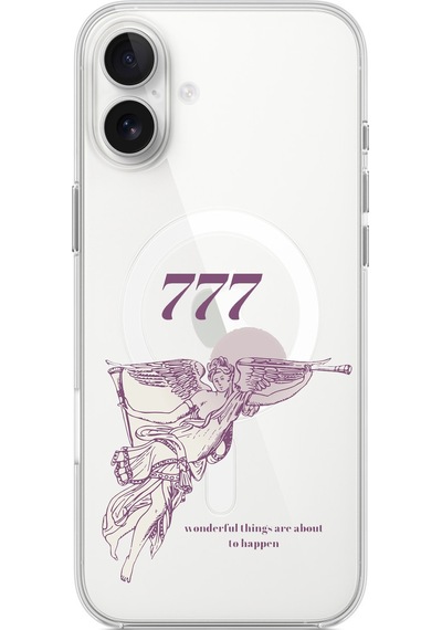 Apple Uyumlu iPhone 16 Plus  777 Melek Tasarımlı Baskılı Silikon Kılıf Renkli
