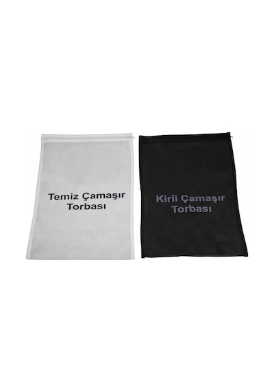 Asker Dolabına Kirli Temiz Torbası - Çamaşır Filesi - 2'li Dolap Askısı Akrilik Beyaz Tr Diğer