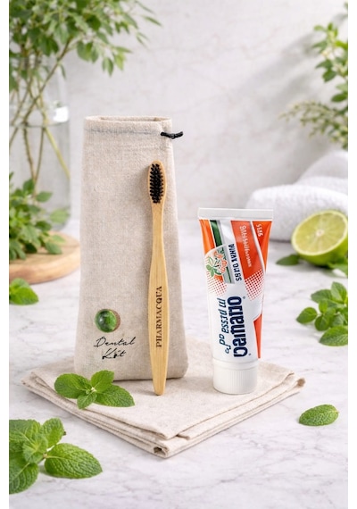 Dental Kit -pharma Acqua Bambu Diş Fırçası + Pasta Del Capitano Fresh Breath Diş Macunu 75 Ml