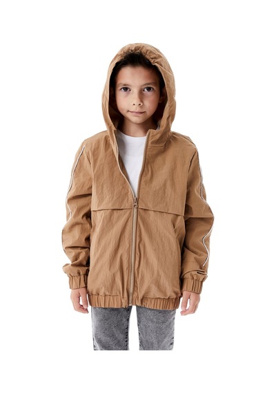 Benitto Kids Erkek Çocuk Kapüşonlu Yağmurluk 51362 Bej