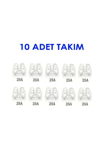 Bıçak Sigorta 25 Amper 10 Adet Takım