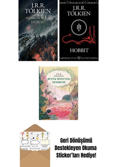 Númenor Un Düşüşü + Hobbit Siyah Kapak + Büyük Wootton Demircisi Özel Ciltli Baskı