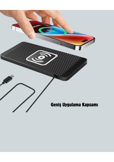 Buğz Araç İçi Kablosuz Şarj Pedi Manyetik Güçlü Tutuş, Hızlı Şarj Özelliği