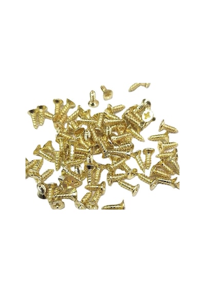 Sarı 1000 Adet Klips Vidası 2,2x6,5 Mm Yhb - Konik Başlı Kutu, Sandık, Ayak, Askı, Mini Vida 6,5 Mm