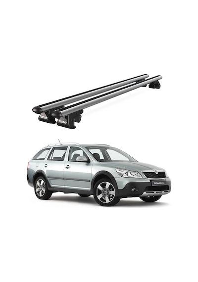 Venüs Skoda Octavia Scout 2007-2013 Uyumlu Gri Ara Atkı Port Bagaj Tavan Barı