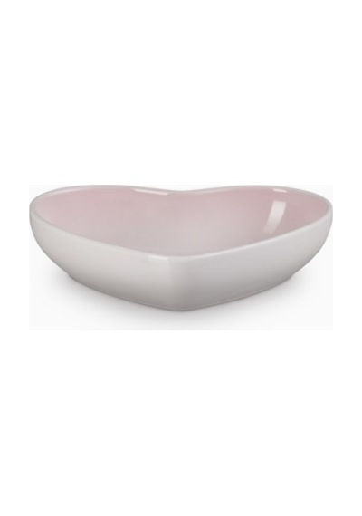 Le Creuset Kalp Formlu Lüks Sunum Şıklığı Seramik Kase 20 Cm Pembe