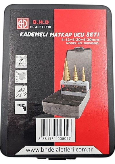 Fixonic B.h.d Bhd000805 4-12 4-20 4-30mm Kademeli Matkap Ucu Seti