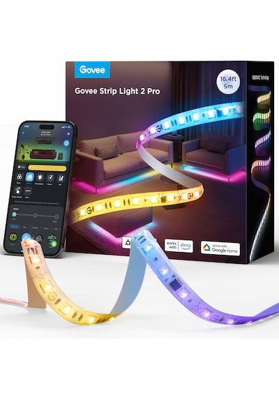 Govee Rgbwwıc Matter Destekli Kesilebilir Led Şerit 2 Pro 5 Metre