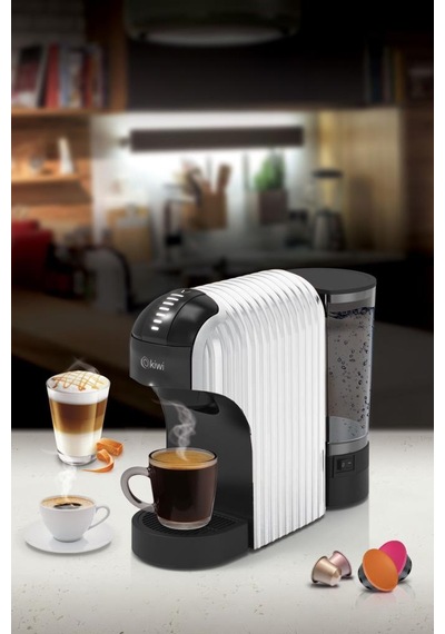 Kiwi Kcm-7597 Multikapsül Kahve Makinesi Beyaz Nespresso / Tchibo / Toz Kahve İle Uyumlu Beyaz