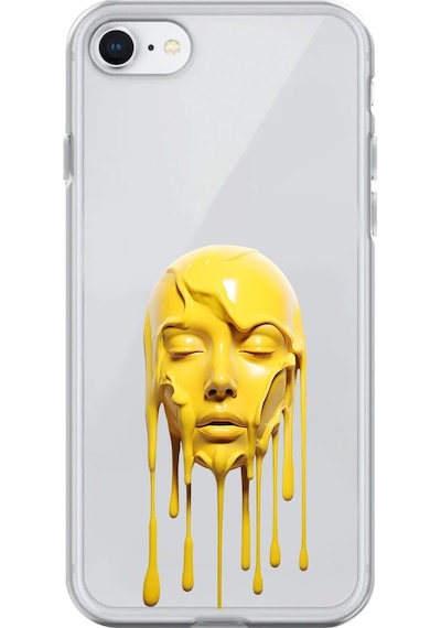 Apple Uyumlu iPhone 6s Plus Şeffaf Kılıf Estetik Yüz 6 Tasarımlı