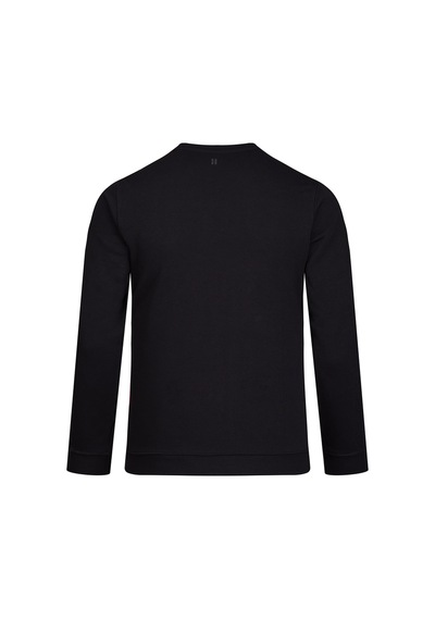 Hatemoğlu Siyah Regular Fit Bisiklet Yaka 100% Pamuk Sweatshirt
