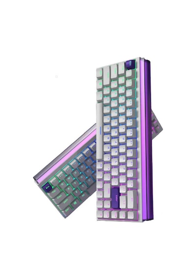 K68 Pro Kablolu Mekanik Oyuncu Klavyesi Hottswapp Red Switch Driverli Türkçe Q Gaming Beyaz Klavye.