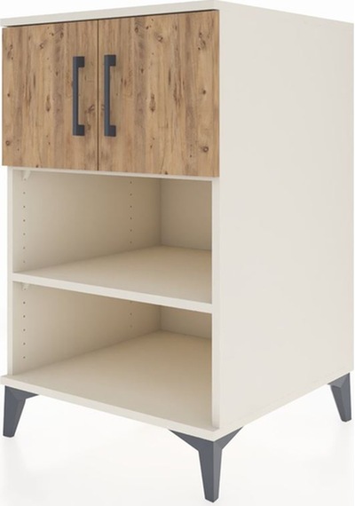 Kronos Komodin 2 Raflı 2 Kapaklı 60x59x96 Aytaşı-çam Aytaşı