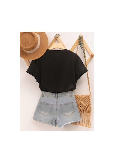 Unisex Suprıse Moment Oversize T-shirt Siyah