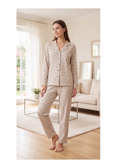 Flz Kadın Kışlık Viskon Pijama Takımı M L Xl Xxl Uzun Kollu Boydan Düğmeli Şık Ev Giyim 89-164 SOMON Flz Kadın Kışlık Viskon Pijama Takımı M L Xl Xxl Uzun Kollu Boydan Düğmeli Şık Ev Giyim 89-164 SOMON