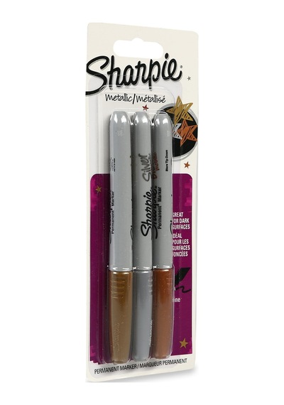 Sharpie Metalik Kalem Seti 3 Renkli Permanent Markerler 0.9mm İnce Uçlu
