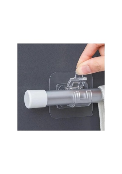 Kendinden Yapışkanlı Perde Çubuğu Braketi, 4 Adet Set 50cm
