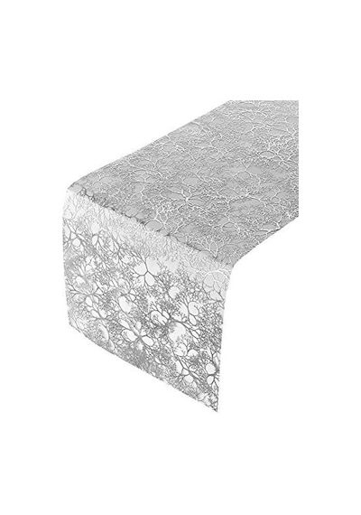 Branches Tasarımı Masa Koşulları Lüks Düğün Ve Yemek İçin 30,48 Cm X 274,32 Cm 3 Parça Parlak Gümüş Acı Kahverengi Branches Tasarımı Masa Koşulları Lüks Düğün Ve Yemek İçin 30,48 Cm X 274,32 Cm 3 Parça Parlak Gümüş Acı Kahverengi