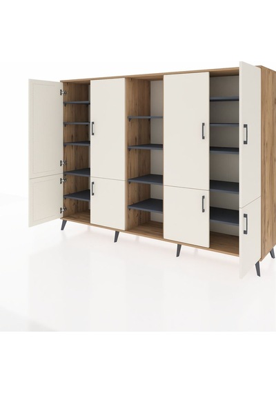 Hyperion Dolap 14 Raflı 8 Kapaklı 220x44x163 Çam-aytaşı/antrasit Çam-aytaşı/antrasit Hyperion Dolap 14 Raflı 8 Kapaklı 220x44x163 Çam-aytaşı/antrasit Çam-aytaşı/antrasit