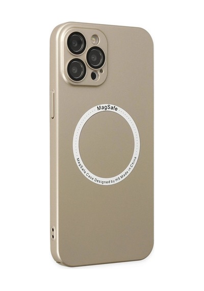 Durukar Apple iPhone Uyumlu 12 Pro Kılıf Jack Magneticsafe Lens Silikon - Gold