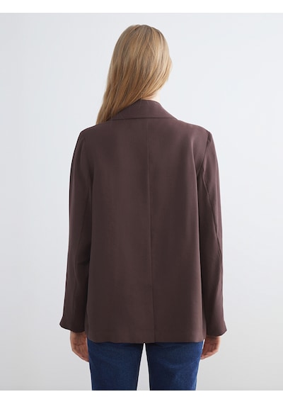 Lcwaıkıkı Classic Kahverengi Gabardin Kadın Blazer Ceket