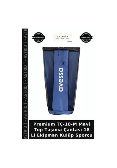 Premium Tç-18-m Mavi Top Taşıma Çantası 18 Li Ekipman Kulüp Sporcu