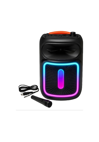 Mikrofonlu Karaoke Hoparlör Şarjlı Taşınabilir Kablosuz Bluetooth Speaker