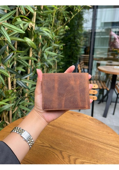 Mft Leather Hakiki Deri Erkek Cüzdan Fermuarlı, Bozuk Paralı, İsim Yazılı Tokyo 2404 - Crazy Taba Crazy Taba