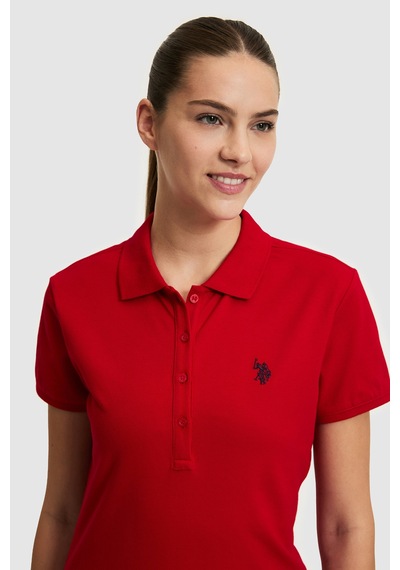 U.s. Polo Assn. Kadın Kırmızı Tişört Basic 50321818-vr171 Basıc Kırmızı