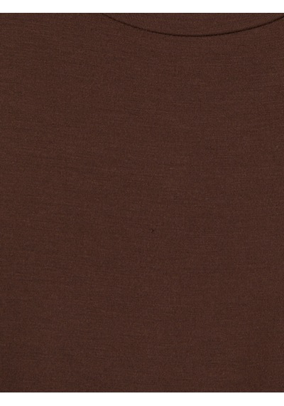 Lcw Comfort Kahverengi Bisiklet Yaka Kadın Tişört