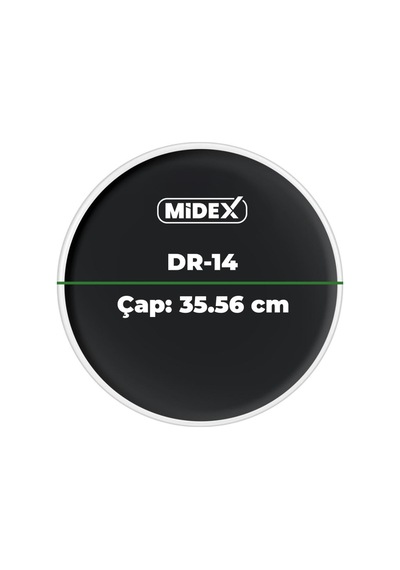 Midex Dr-14bk Siyah Renk 14 İnç Trampet Bateri Davul Derisi Drumhead 14'' İnch 35.56 Cm
