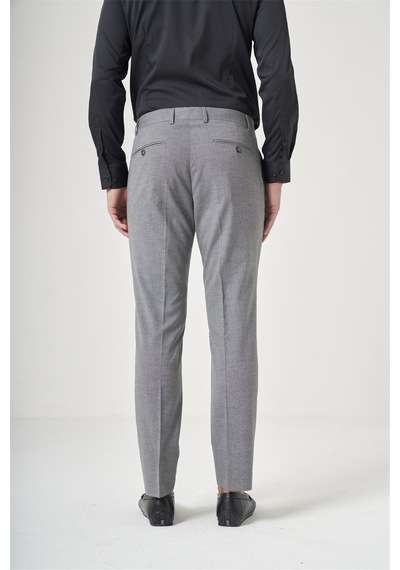 İmza Füme Yan Cep Filafil Desen Slim Fit Esnek Pantolon 1003260152