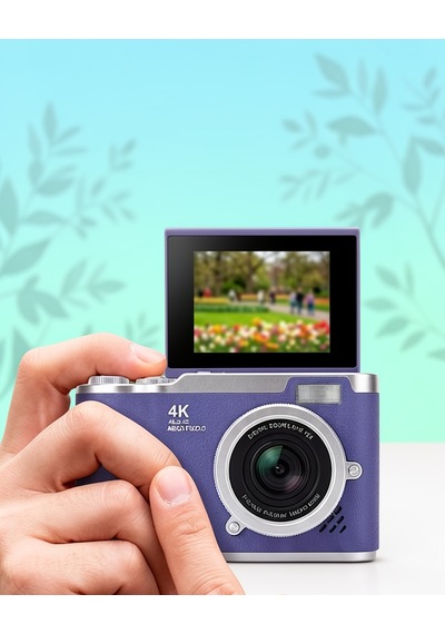 48 Mp Kompakt Fotoğraf Makinesi 4k Video Flip Ekran