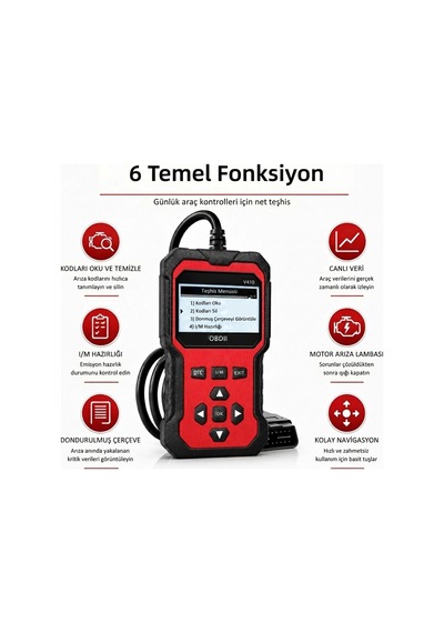 Omniax Yeni Nesil Obd2 Arıza Tespit Cihazı - Canlı Veri Hata Kodu Okuma & Silme Tüm Obd2 Araçlarla
